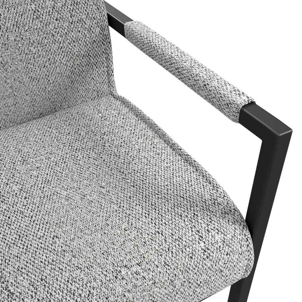 Fabric Dining Chair With Metal Arms And Frame - Cleaver