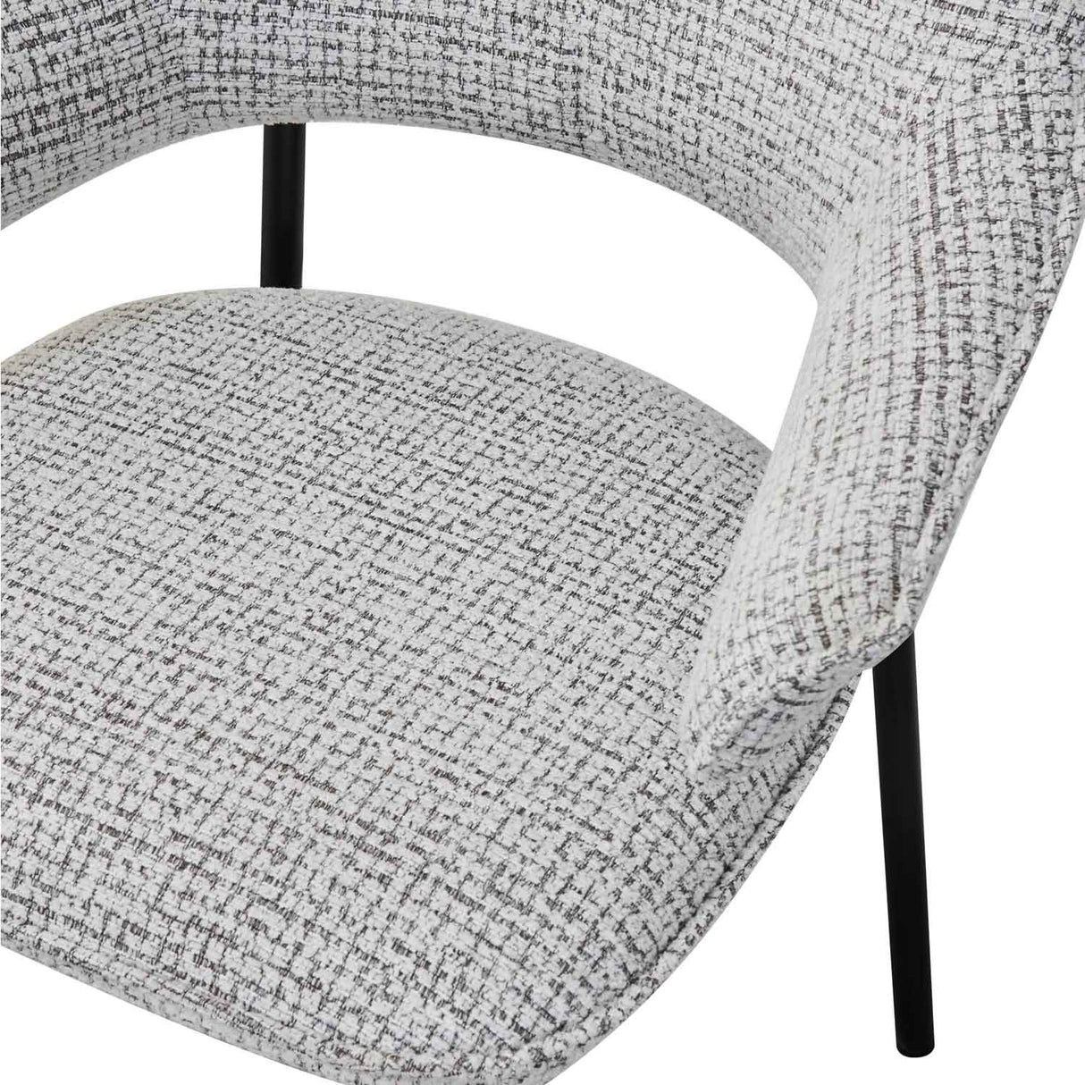 Fabric Dining Chairs 62cm Wide in Set Of 2 - Geneva