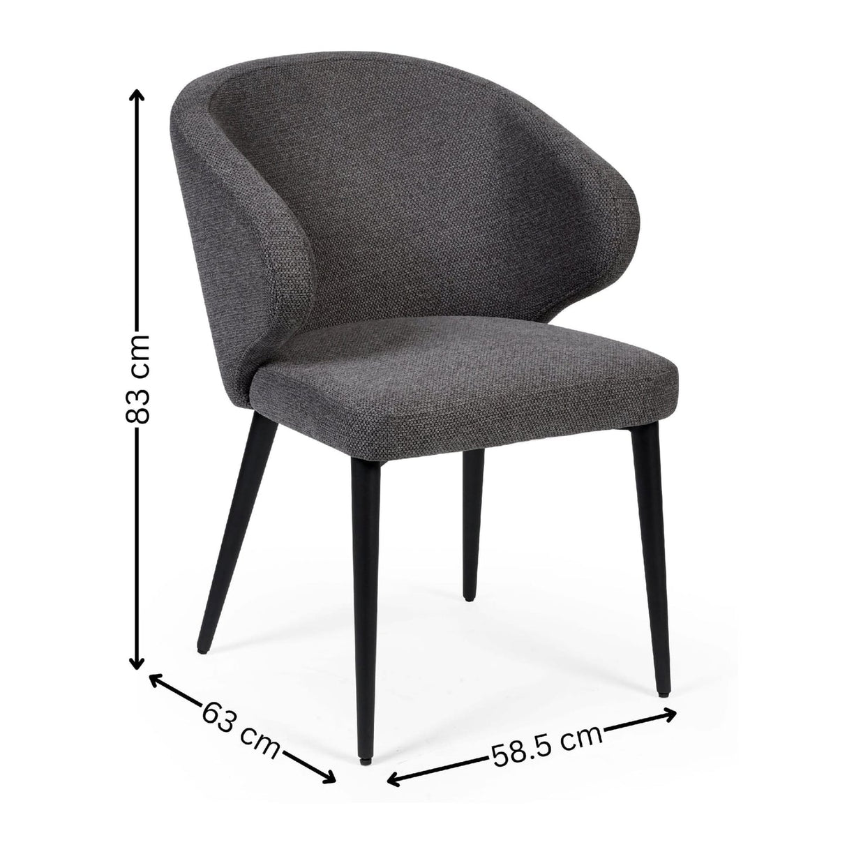 Fabric Dining Chairs in Set Of 2 - Marcus