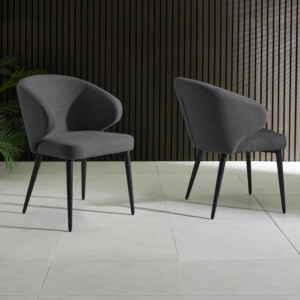 Fabric Dining Chairs in Set Of 2 - Marcus