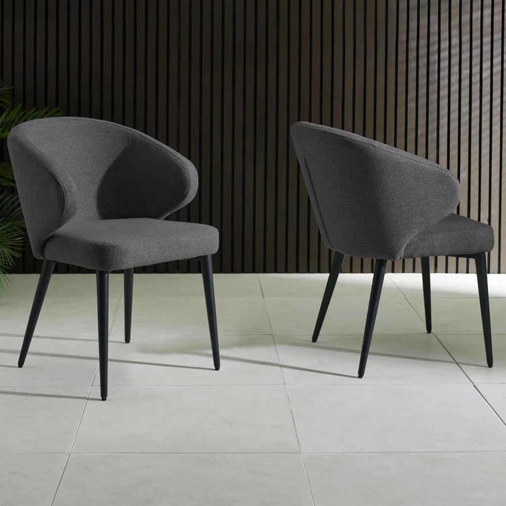Fabric Dining Chairs in Set Of 2 - Marcus
