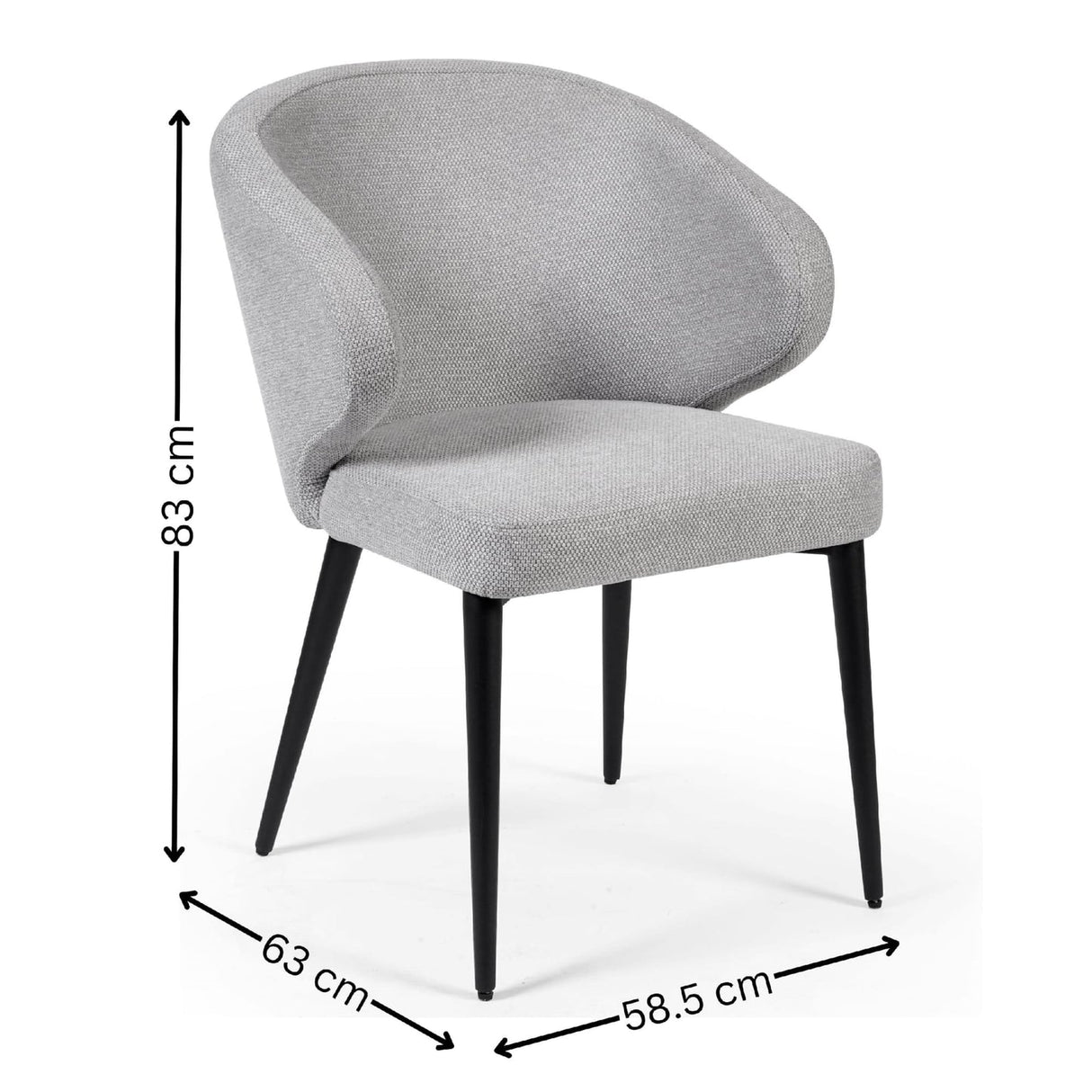 Fabric Dining Chairs in Set Of 2 - Marcus