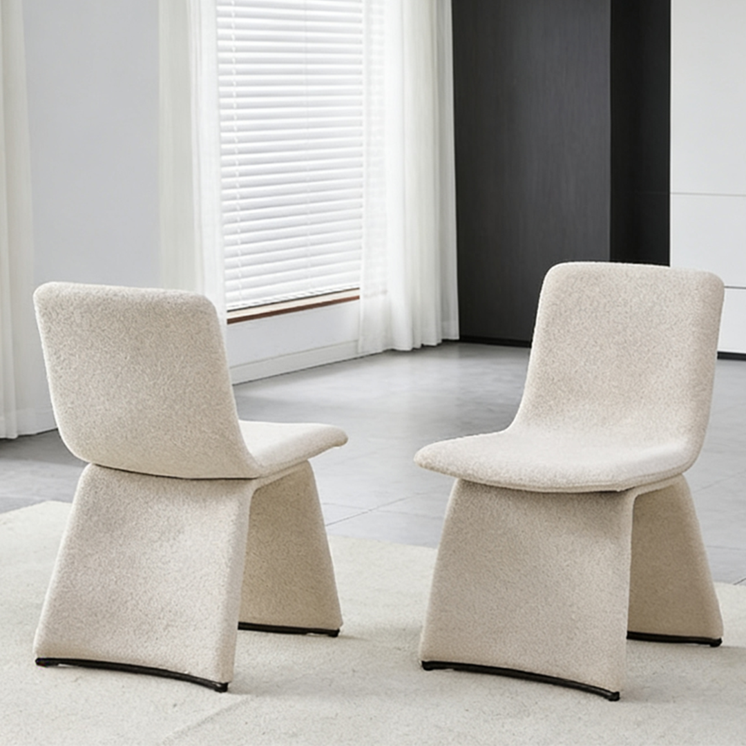 Fabric Dining Chairs in Set of 2 - Marsia