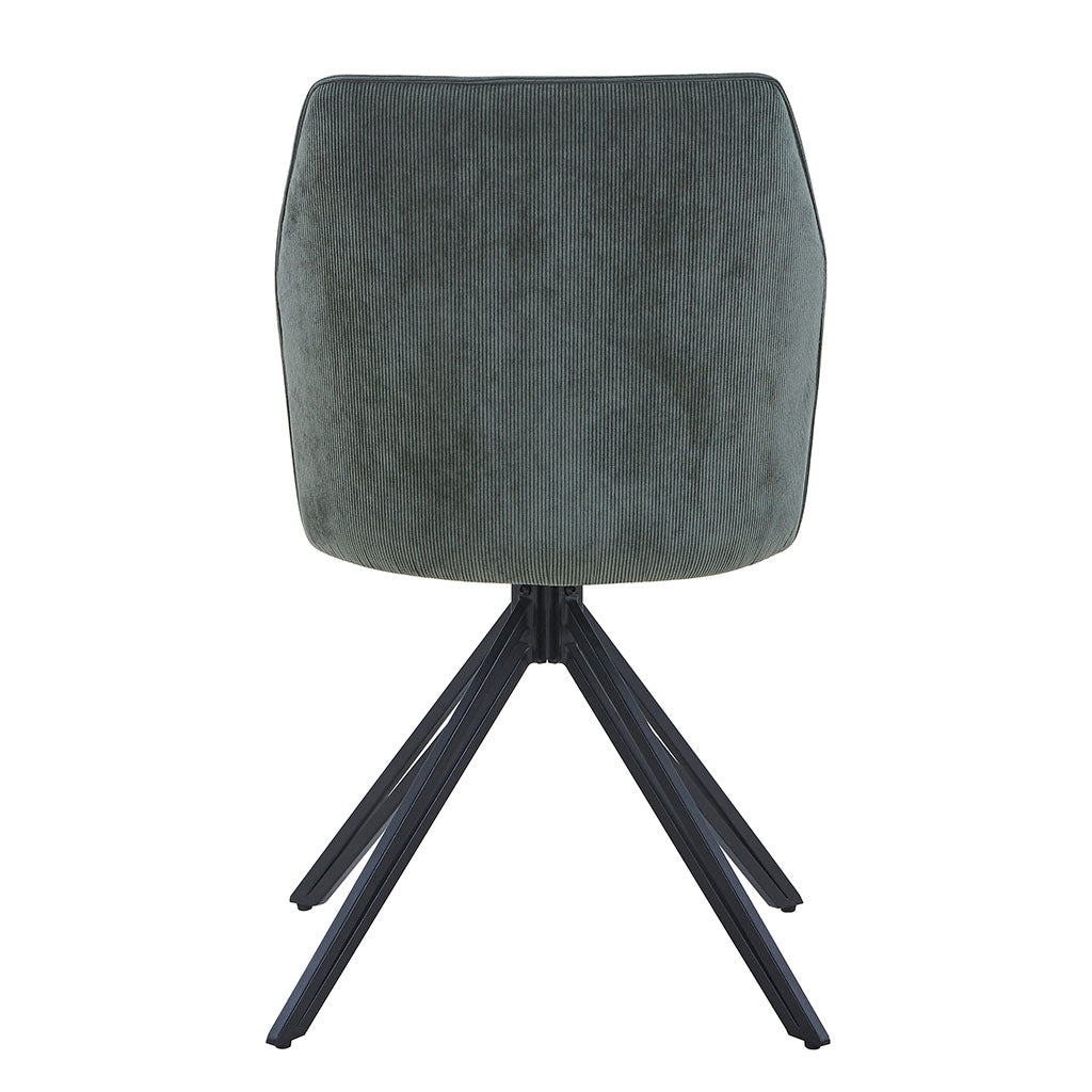 Fabric Dining Chairs in Set Of 2 Swivel - Aspen