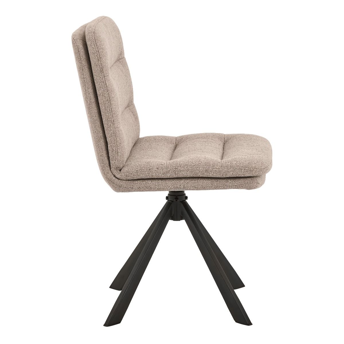 Fabric Dining Chairs in Set of 2 With Swivel Function - Dean