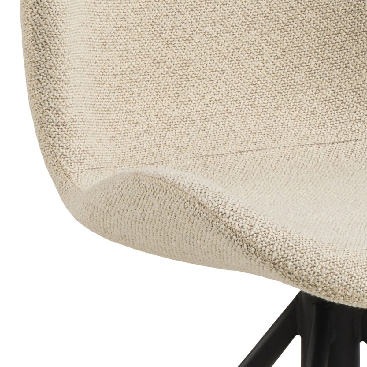 Fabric Dining Chairs in Set Of 2 With Swivel Function - Batilda
