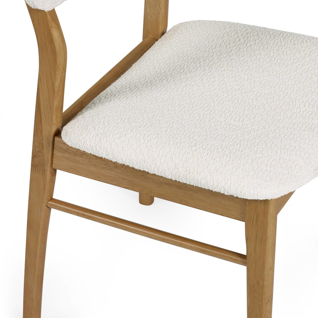 Fabric Dining Chairs in Set Of 2 With Wooden Frame - Theia