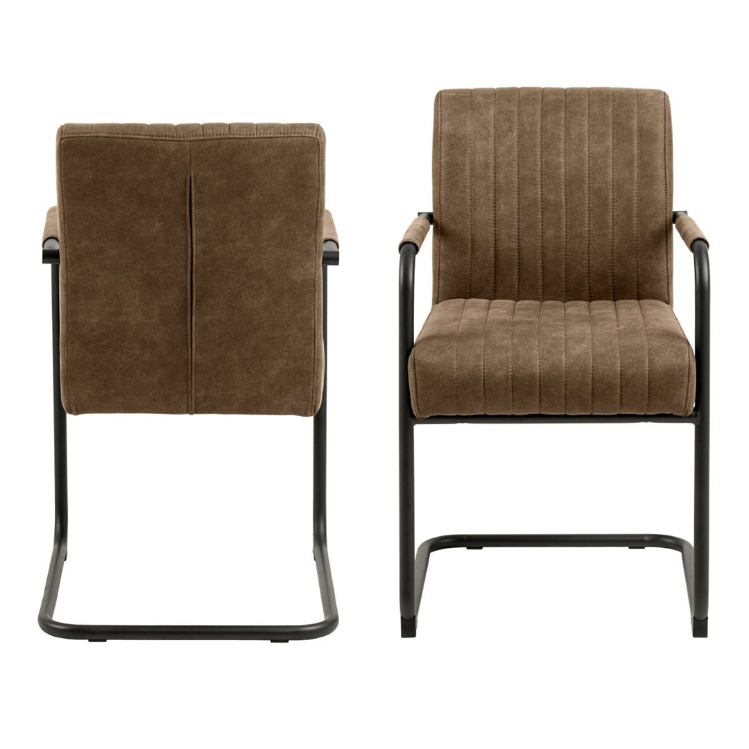 Fabric Dining Chairs in Set of 2 - Adele