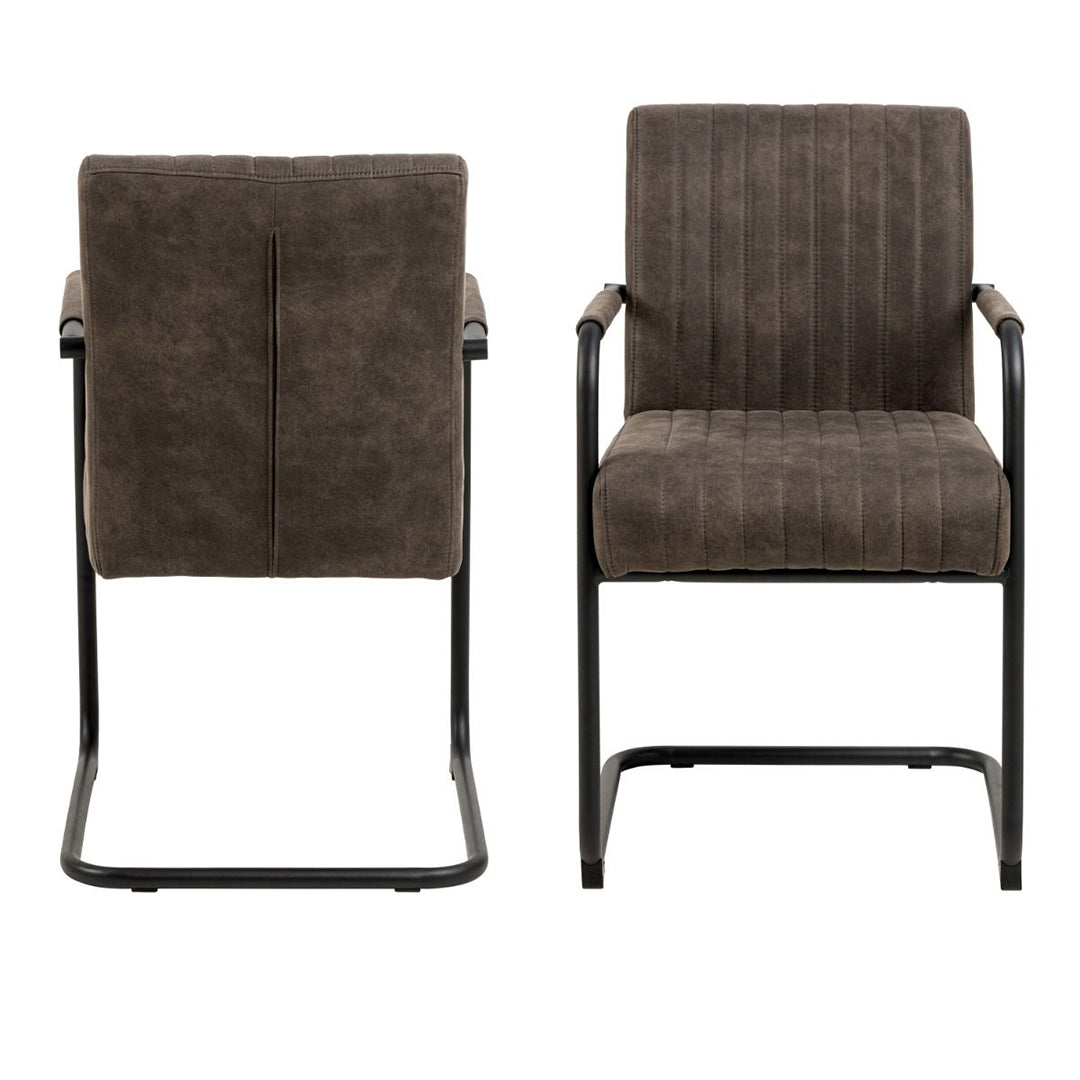 Fabric Dining Chairs in Set of 2 - Adele