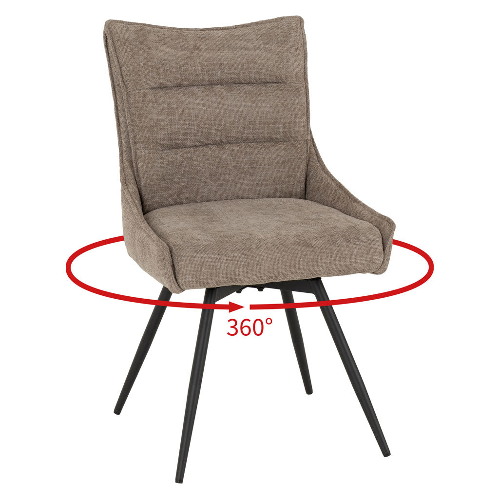 Fabric Dining Chairs Swivel in Set Of 2 - Lewis