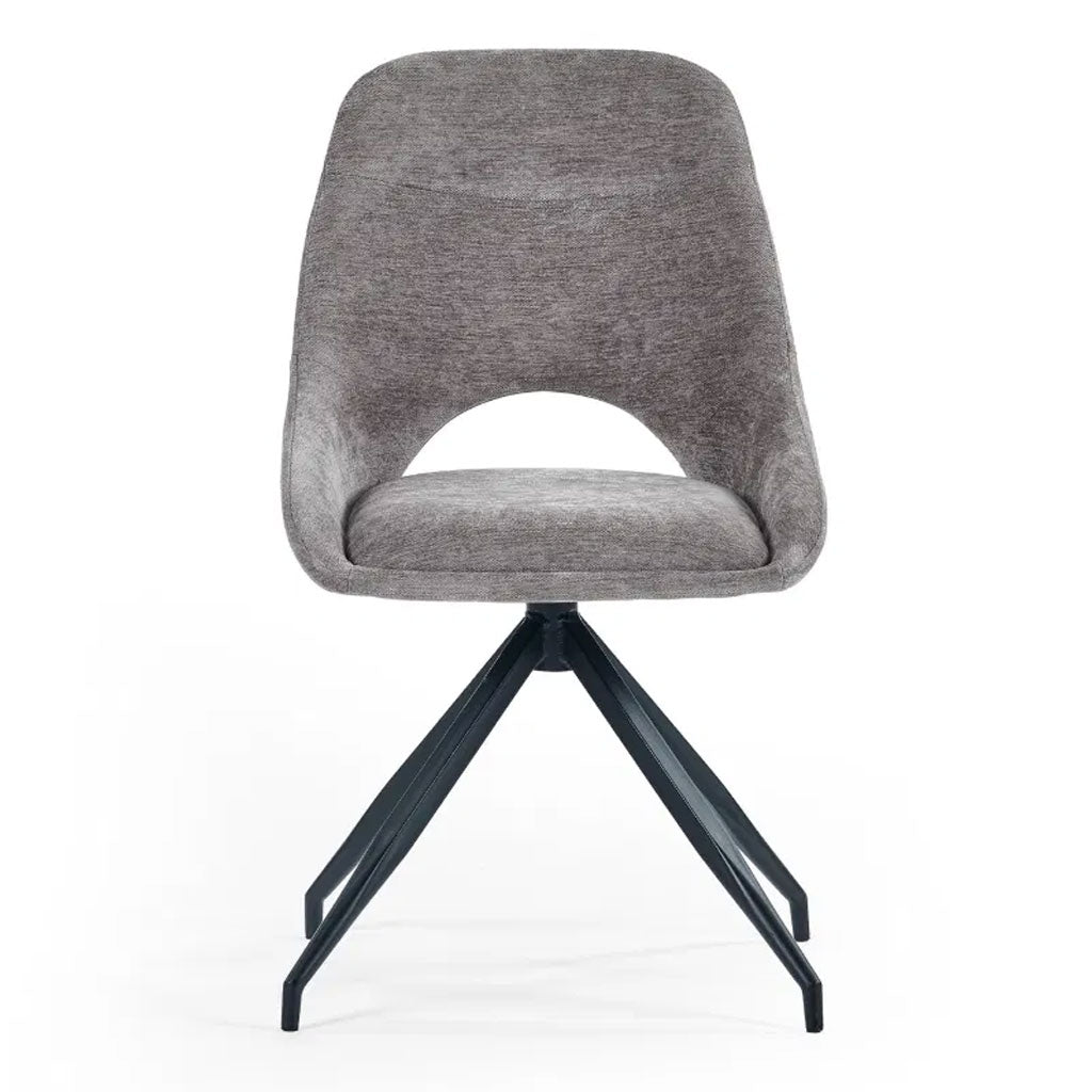 Fabric Dining Chairs With Swivel Actin in Set Of 2 - Jonah