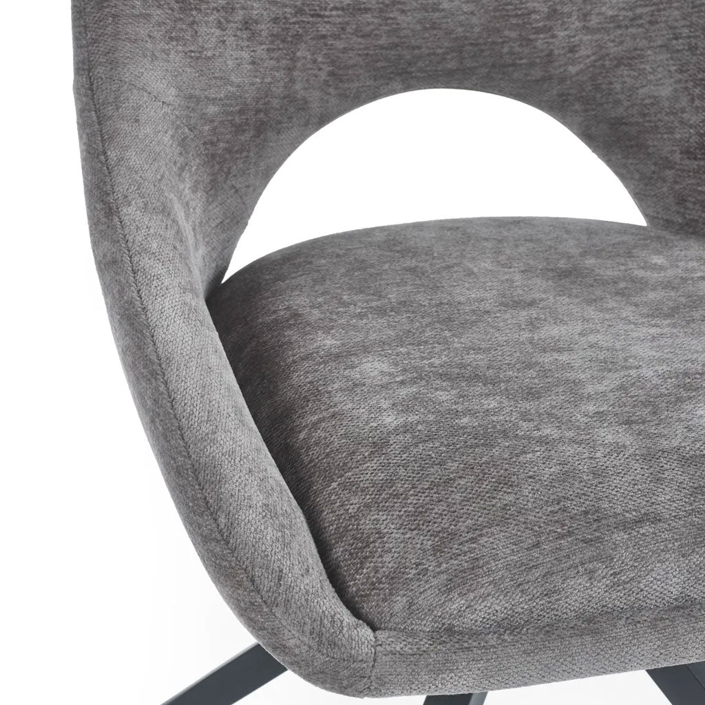 Fabric Dining Chairs With Swivel Actin in Set Of 2 - Jonah