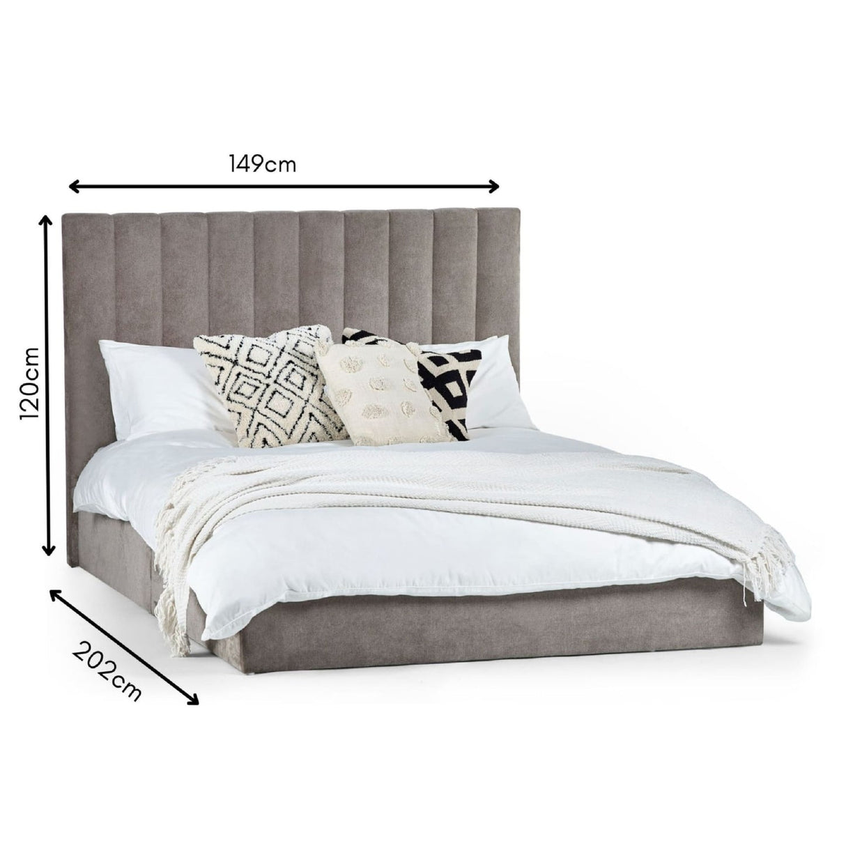 Fabric Double Bed - Eloise