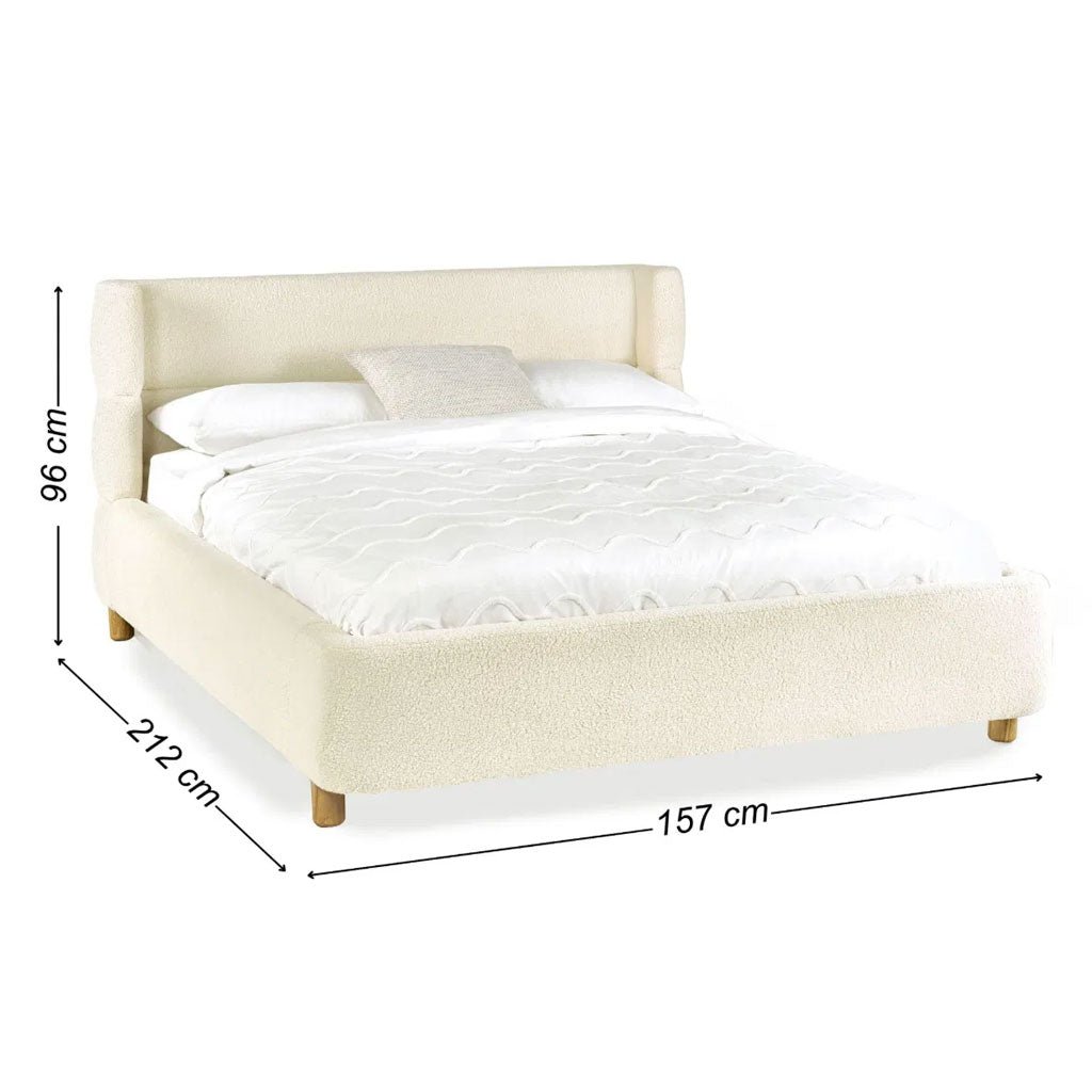 Fabric Double Bed - Oberon