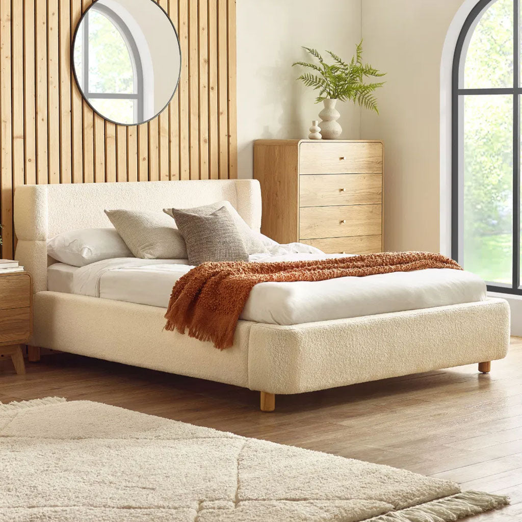 Fabric Double Bed - Oberon