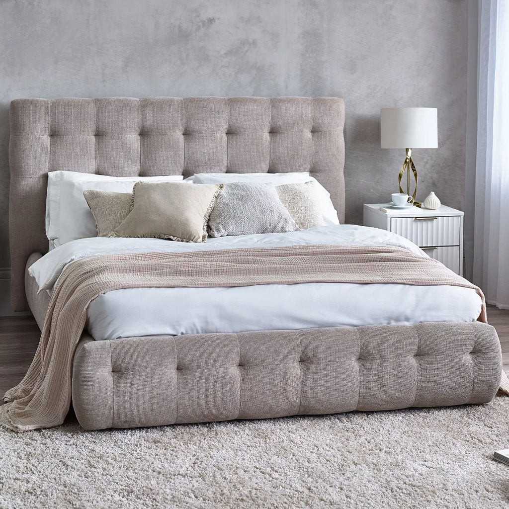 Fabric Double Bed - Odette