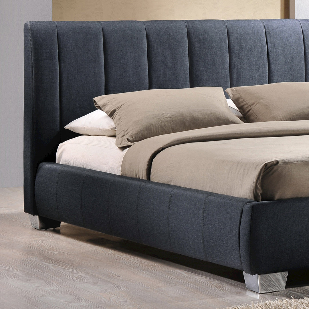 Fabric Double Bed With Sprung Slatted Base - Braunston
