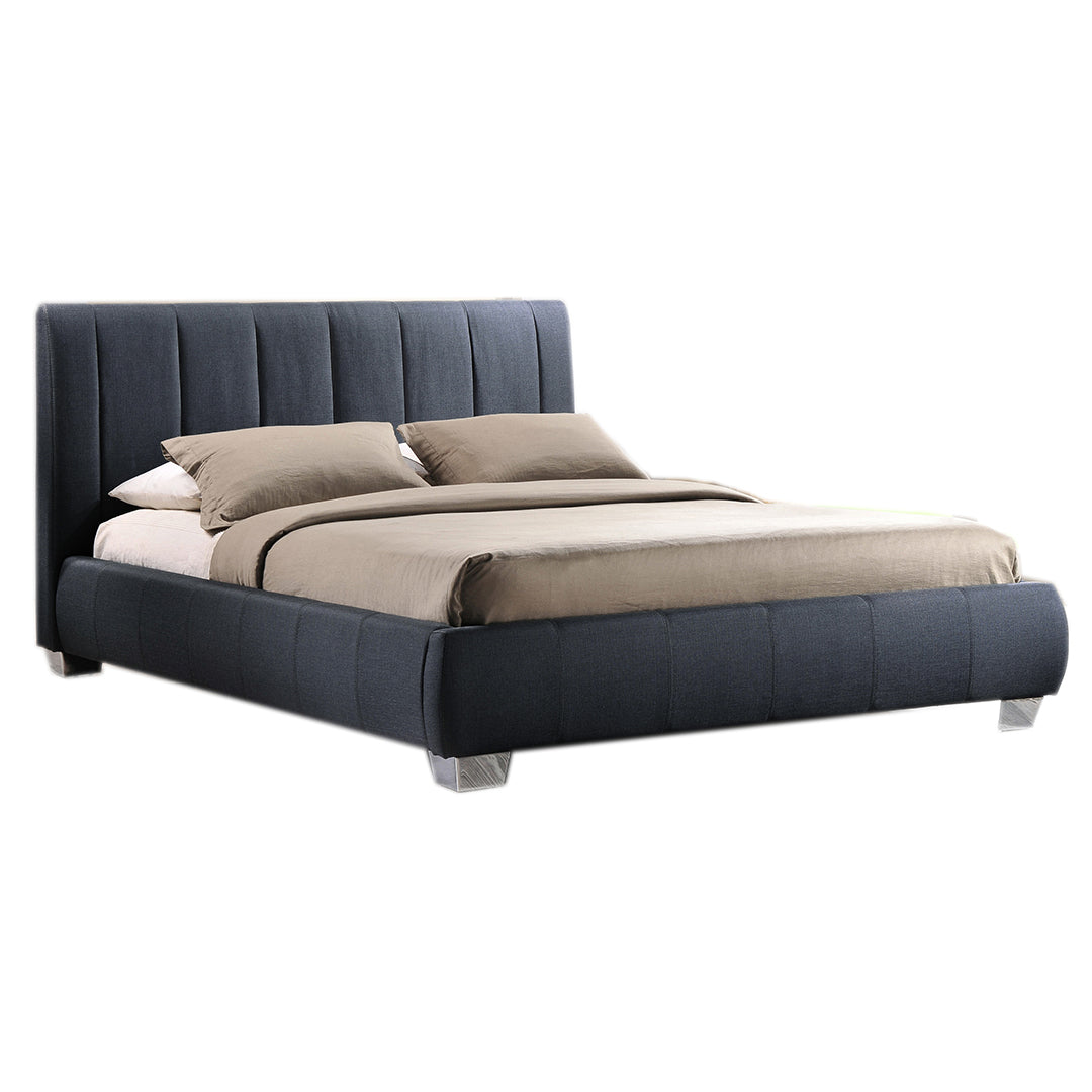 Fabric Double Bed With Sprung Slatted Base - Braunston