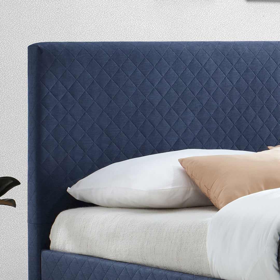 Fabric Double Bed With Sprung Slatted Base - Brooklyn