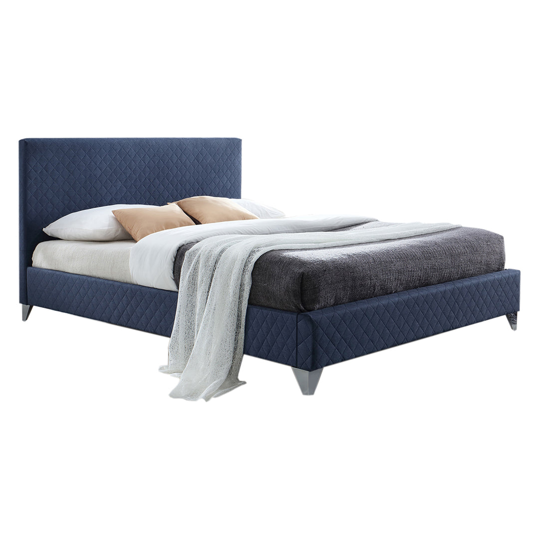 Fabric Double Bed With Sprung Slatted Base - Brooklyn