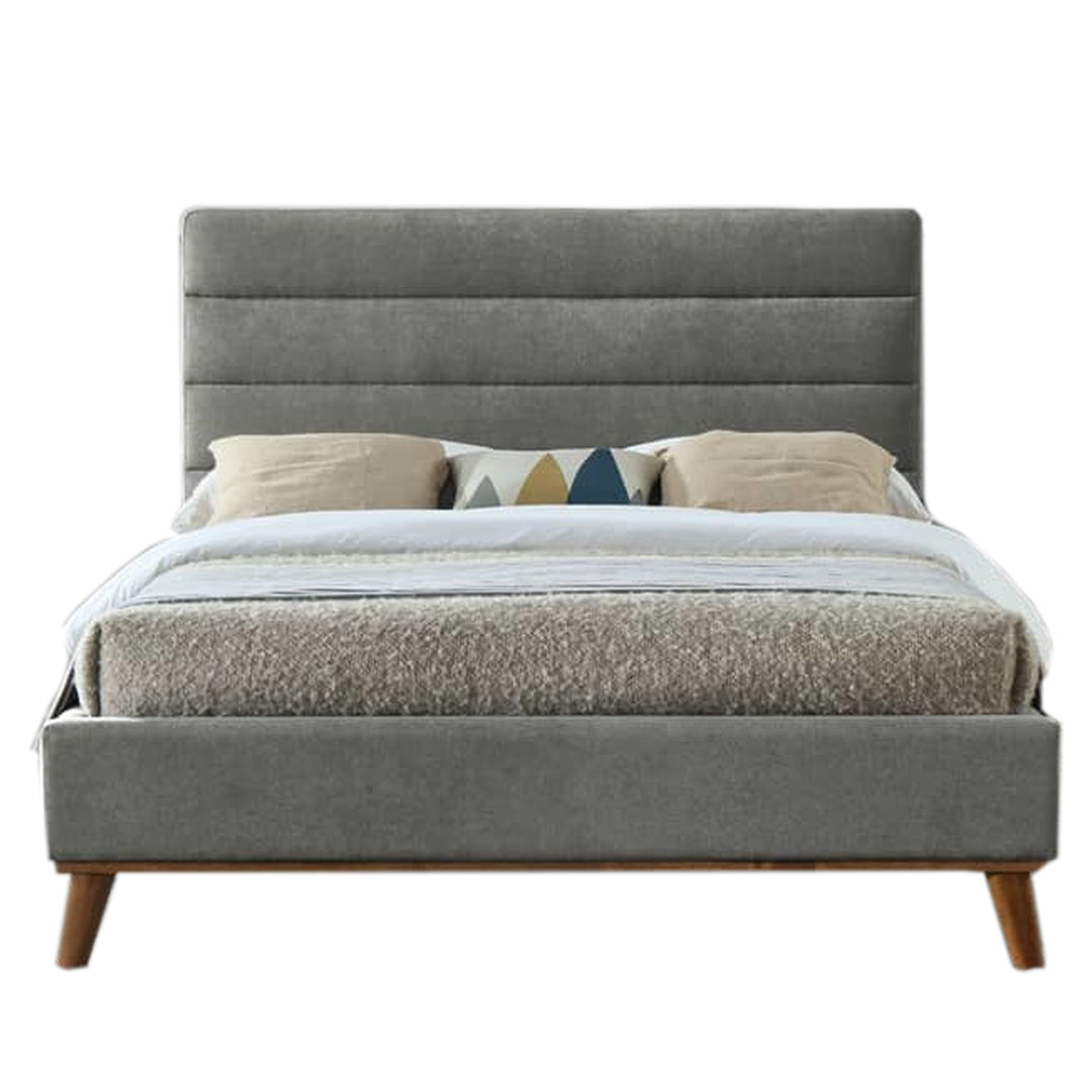 Fabric Double Bed With Sprung Slatted Base - Mayfair