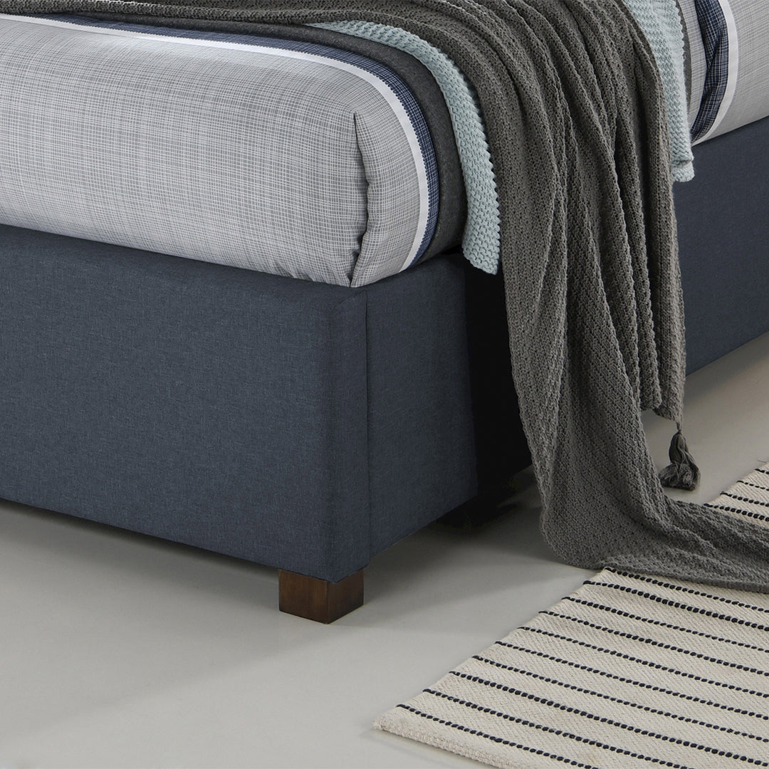 Fabric Double Bed With Sprung Slatted Base - Oakland