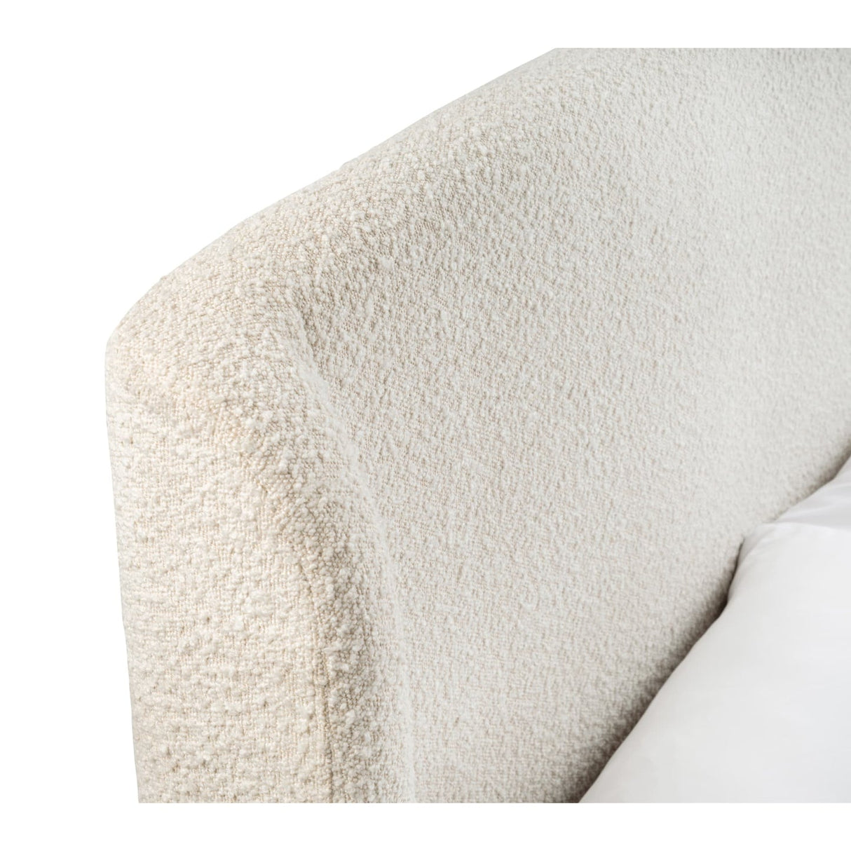 Fabric Double Bed With Black Legs - Eden