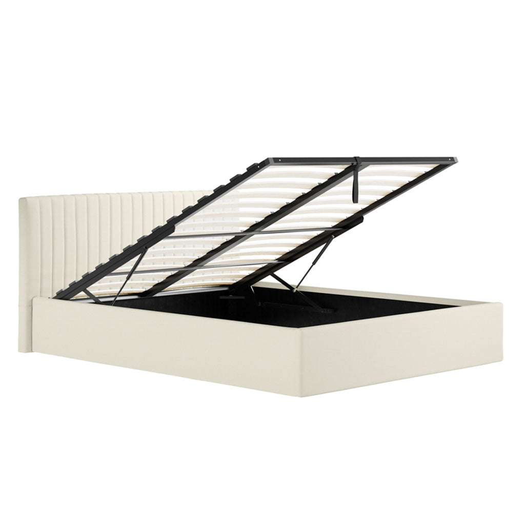 Fabric Double Ottoman Storage Bed - Berlin