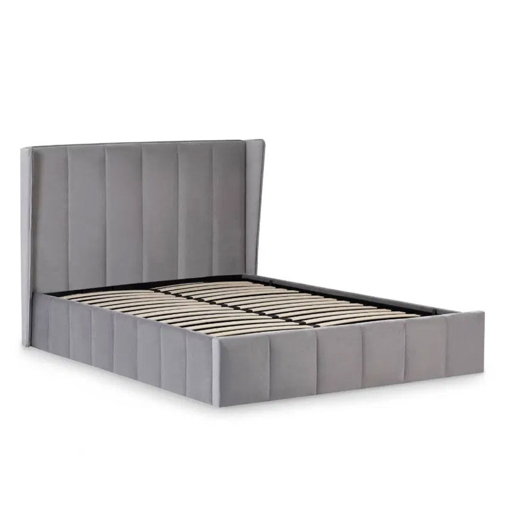 Fabric Double Ottoman Storage Bed - Katie