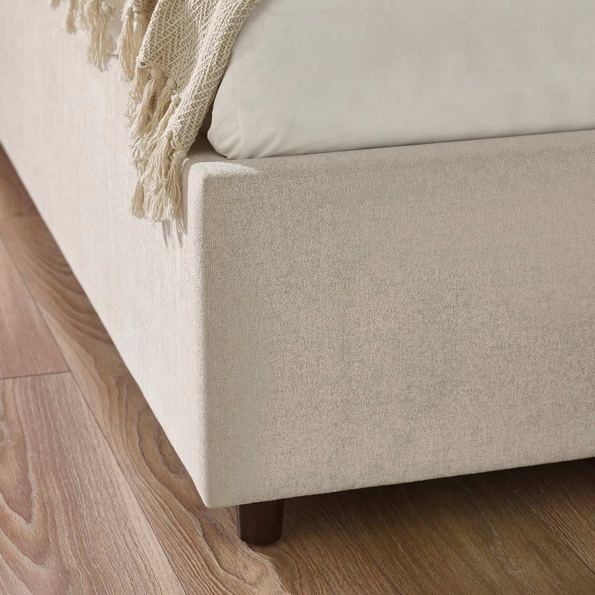 Fabric Double Ottoman Storage Bed - Maddock