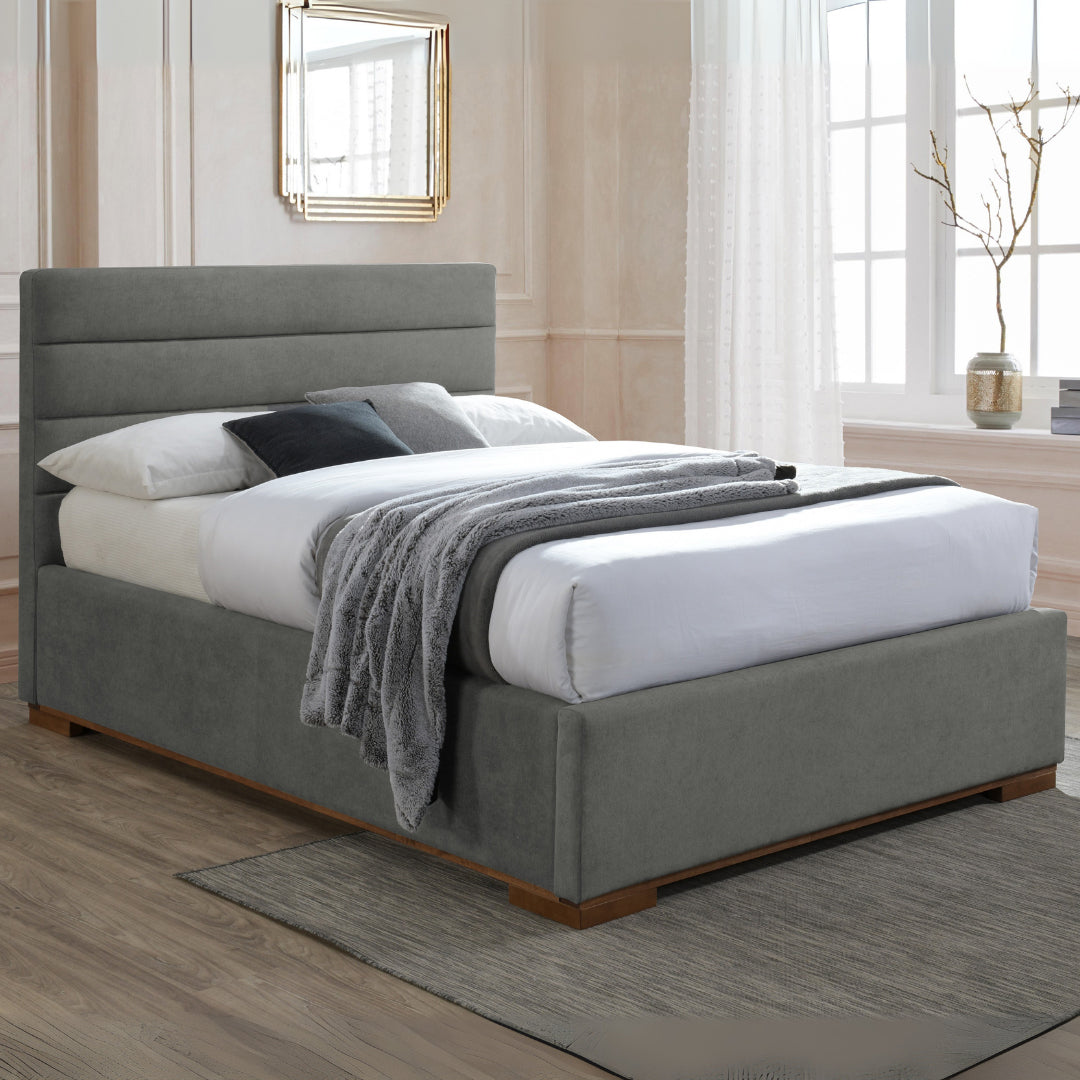 Fabric Double Ottoman Storage Bed - Mayfair