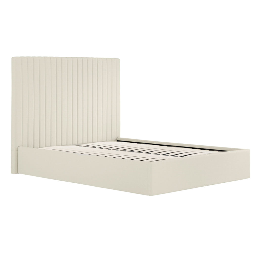 Fabric Double Ottoman Storage Bed With Tall Headboard - Berlin
