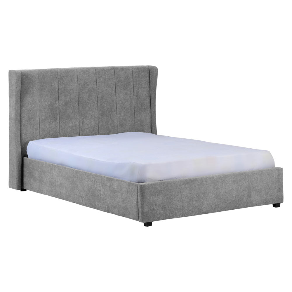 Fabric Double Ottoman Storage Bed - Amelia