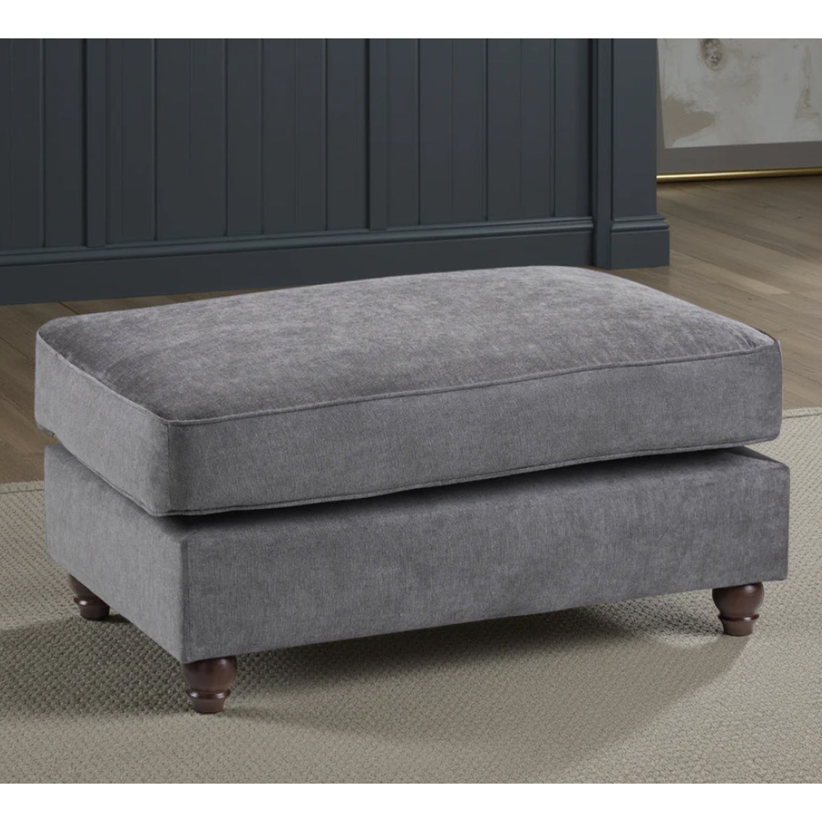 Fabric Footstool Fullback - Windsor
