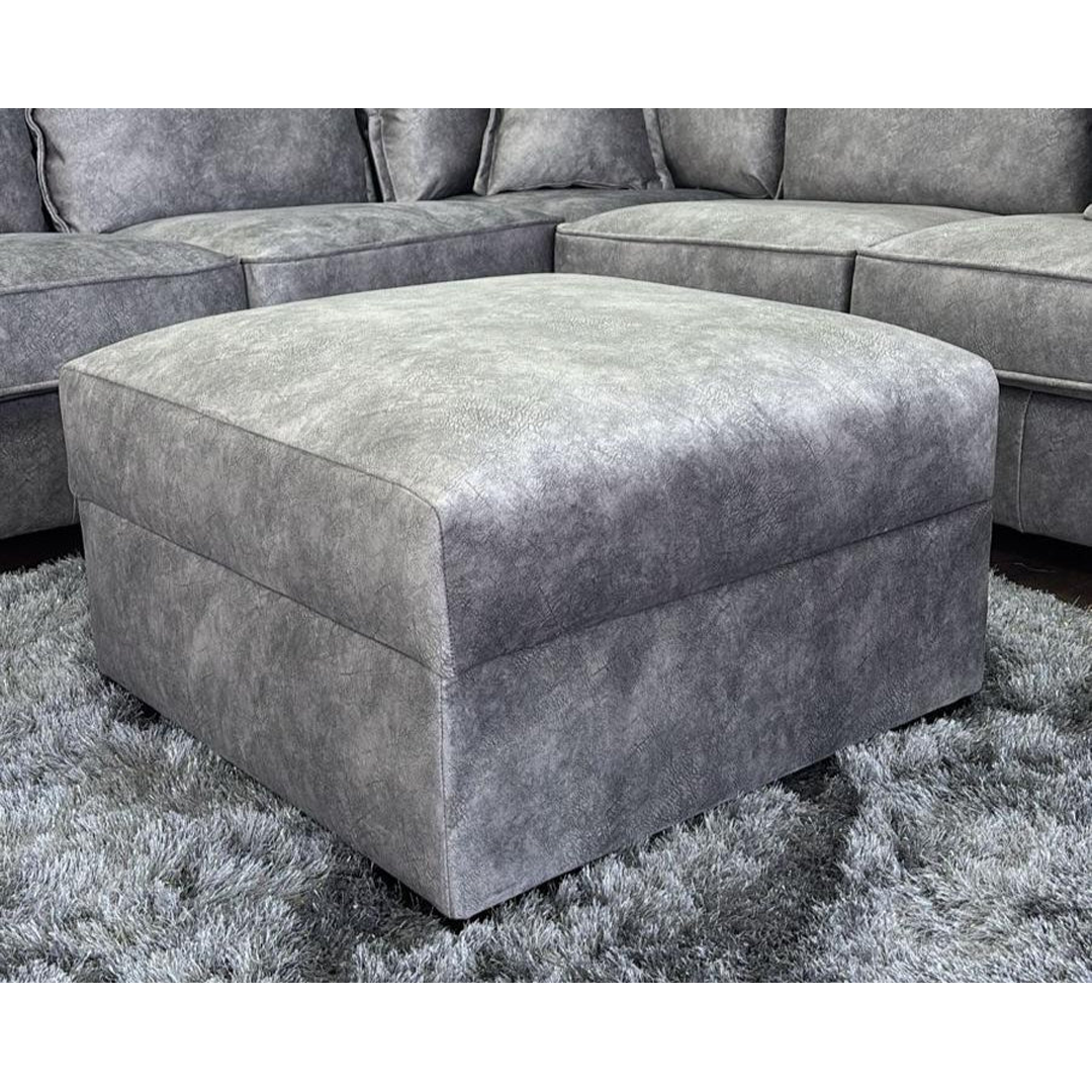 Fabric Footstool With Storage - Serena