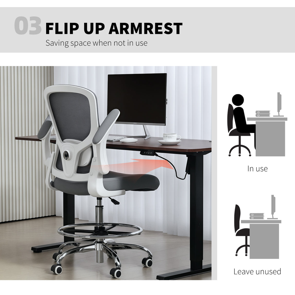Fabric Home And Office Chair 60cm Wide With Adjustable Lumbar - Velmora