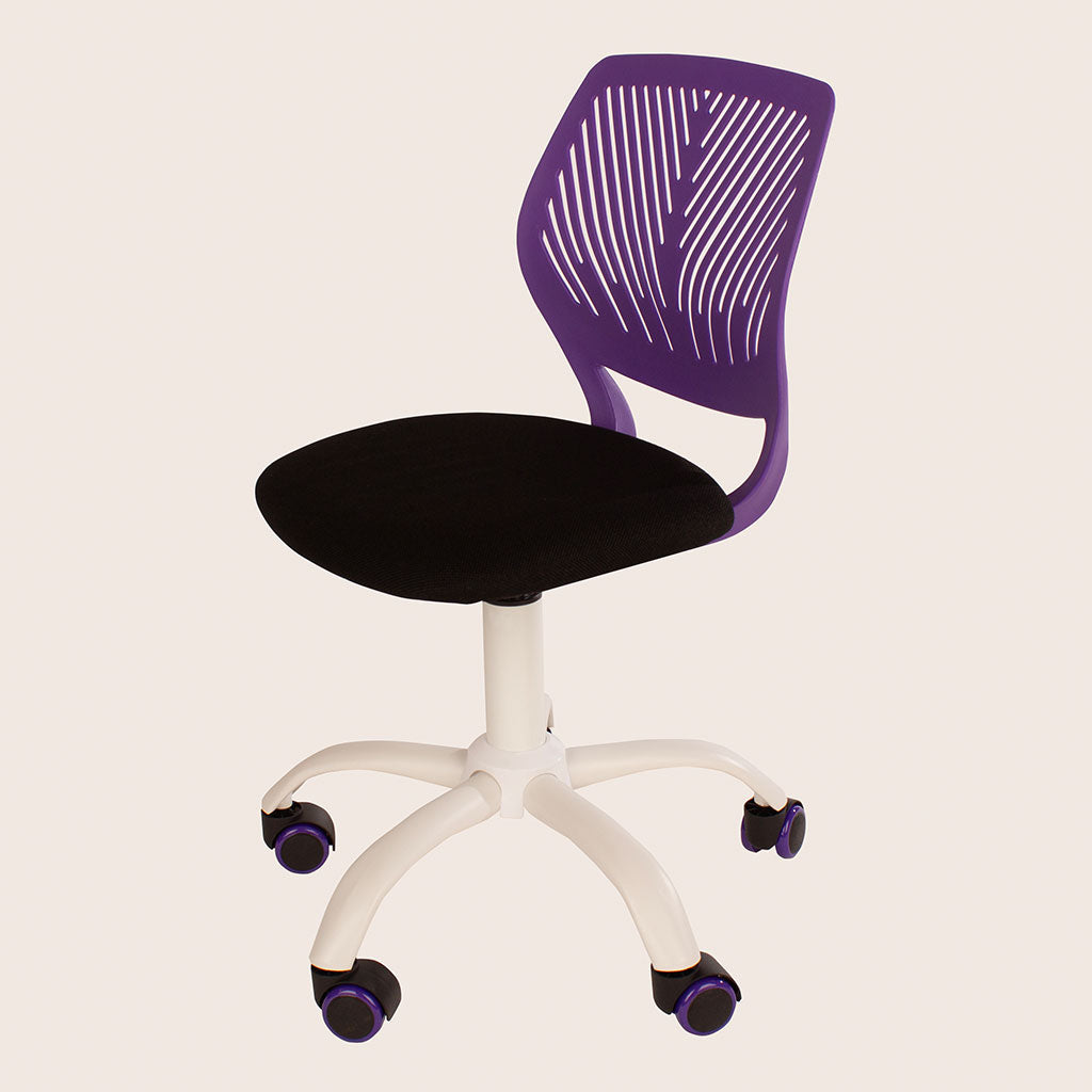 Fabric Home And Office Chair With White Base - Loft