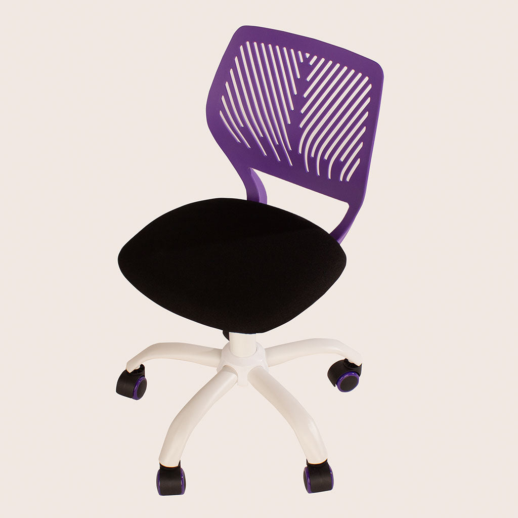 Fabric Home And Office Chair With White Base - Loft