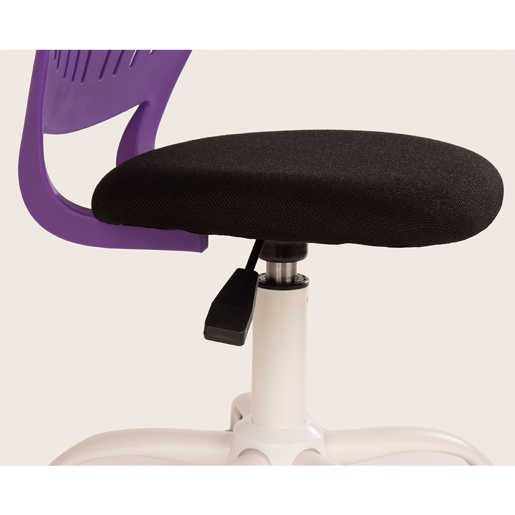 Fabric Home And Office Chair With White Base - Loft