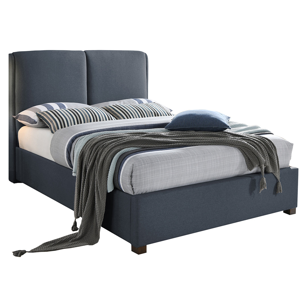 Fabric King Size Bed With Sprung Slatted Base - Oakland