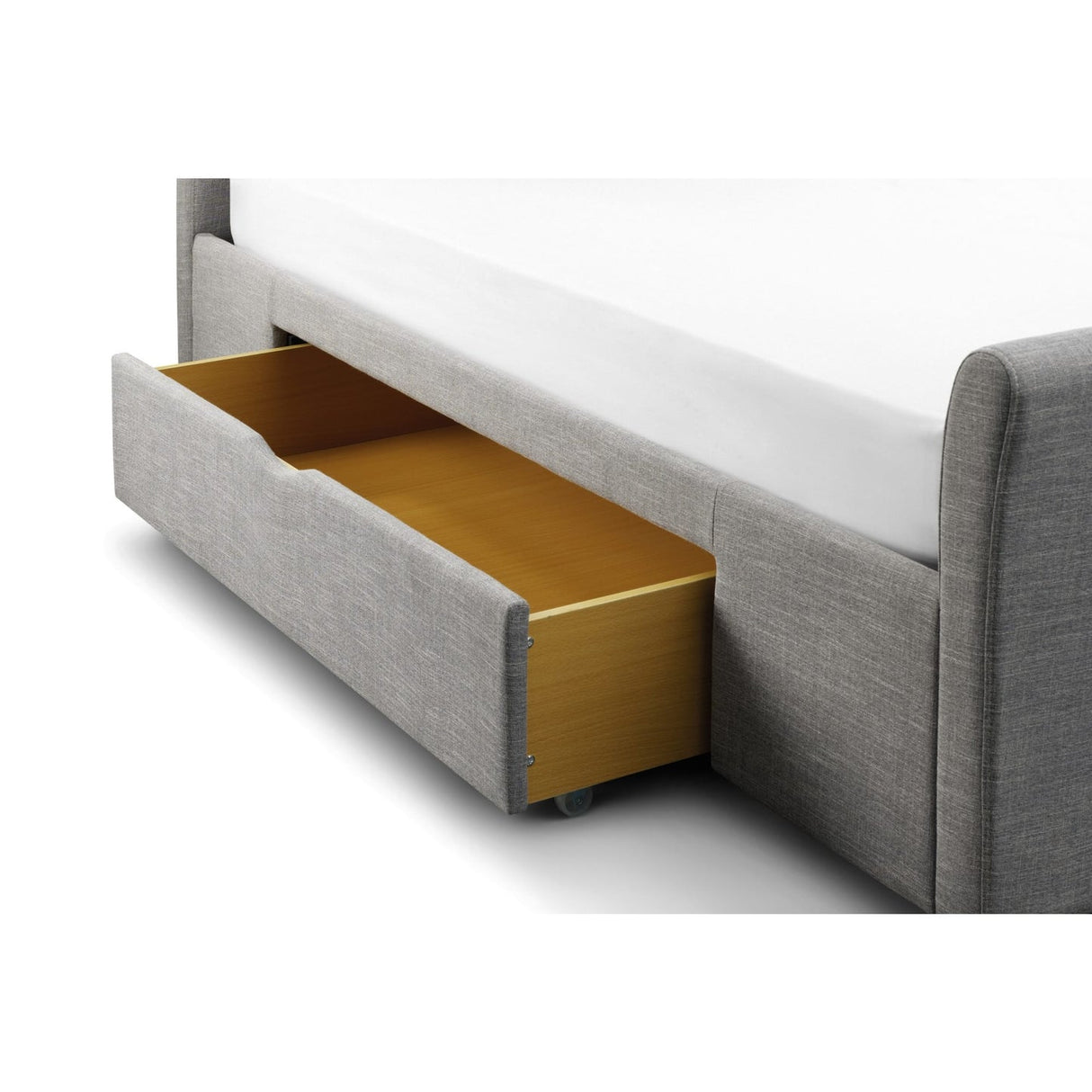 Fabric King Size Bed With 2 Drawers - Capri
