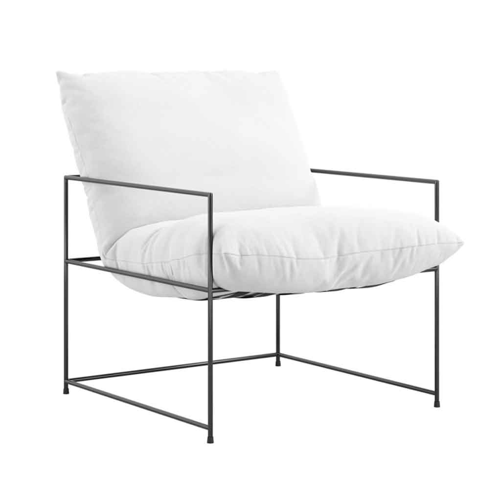Fabric Occasional Chair With Metal Frame - Brook