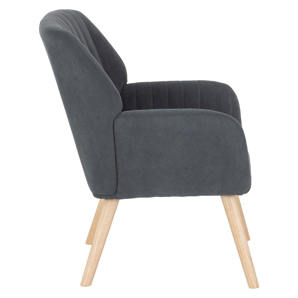 Fabric Occasional Chair With Wooden Legs - Jordan