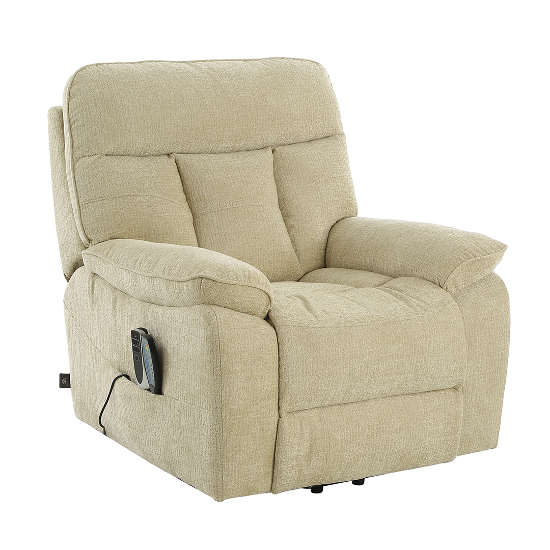 Fabric Rise and Recline Massage Armchair - Cornwall