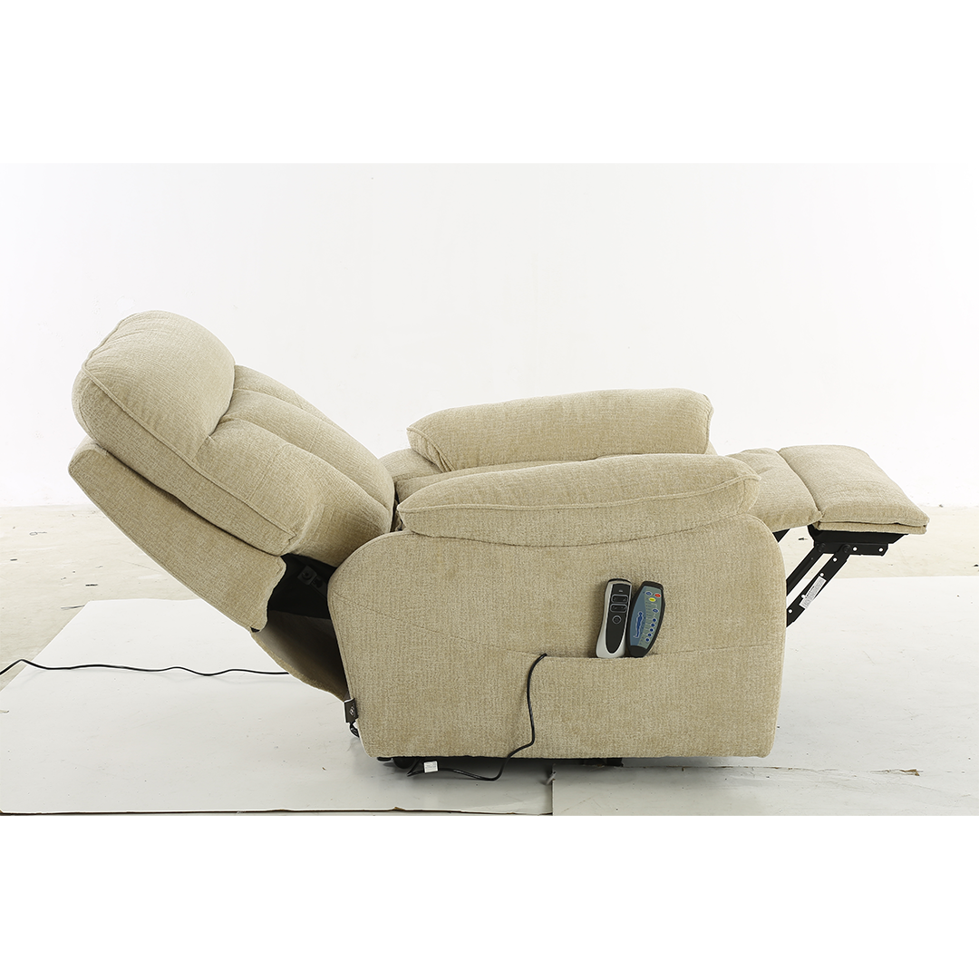 Fabric Rise and Recline Massage Armchair - Cornwall