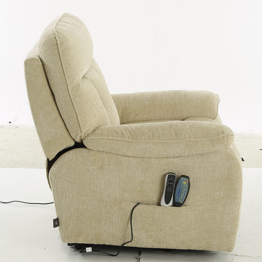 Fabric Rise and Recline Massage Armchair - Cornwall