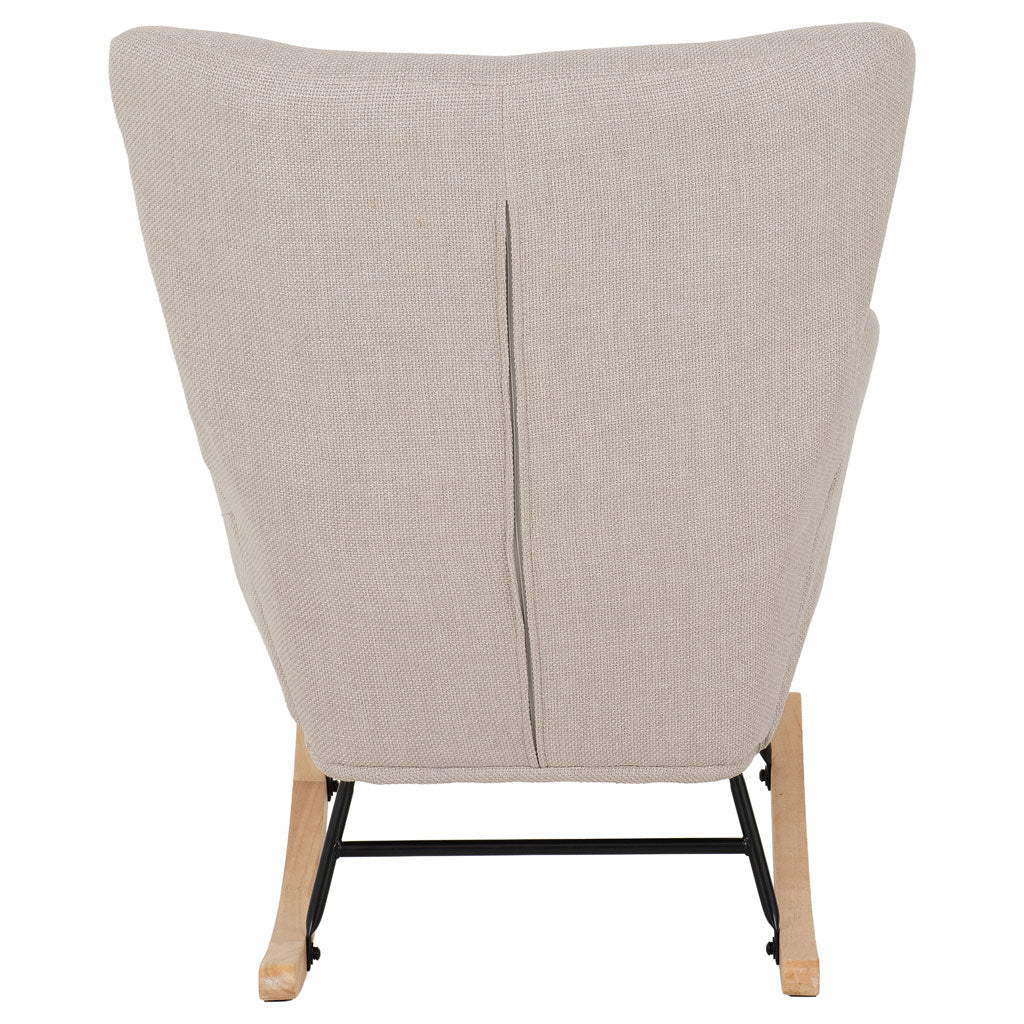 Fabric Rocking Chair With Wooden Feet - Hayden