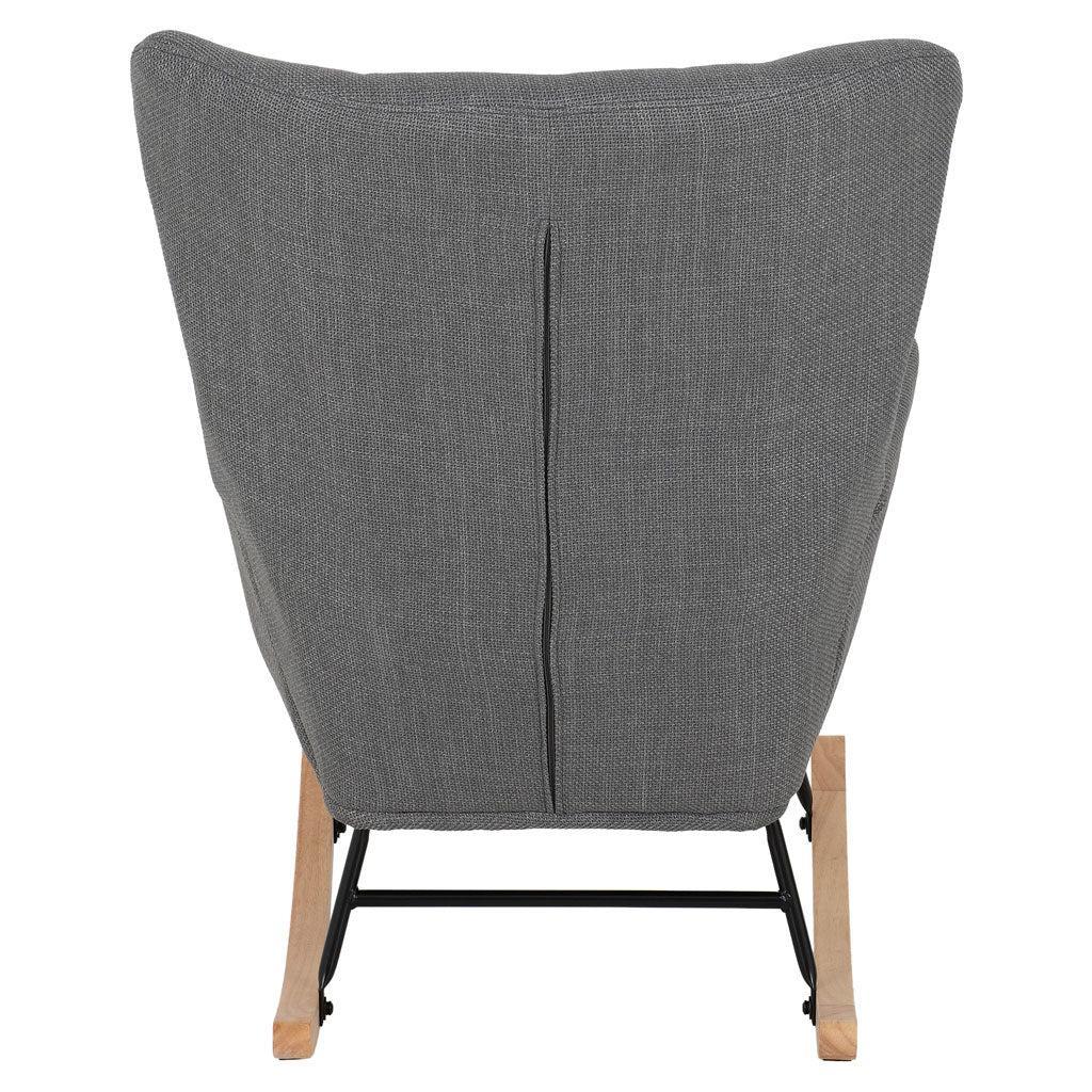 Fabric Rocking Chair With Wooden Feet - Hayden