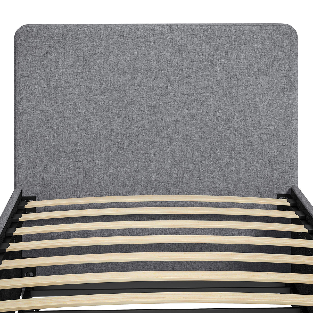 Fabric Single Bed 97cm Wide With Pull Out Trundle Bed - Velmora