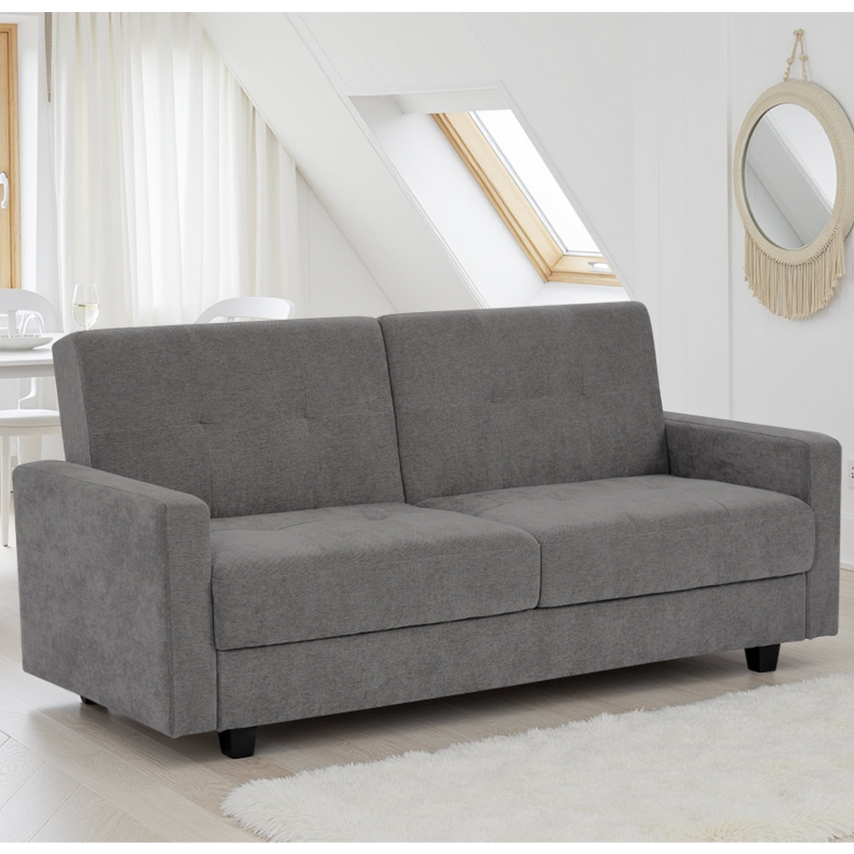 Fabric Sofa Bed 3 Seater With Storage - Hive